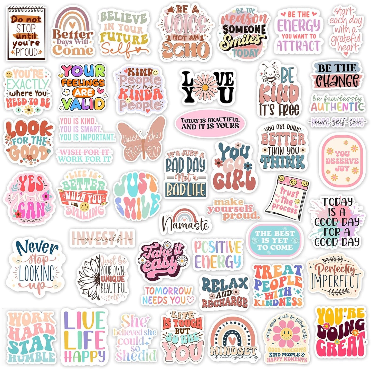300PCS Mental Health & Affirmation Stickers