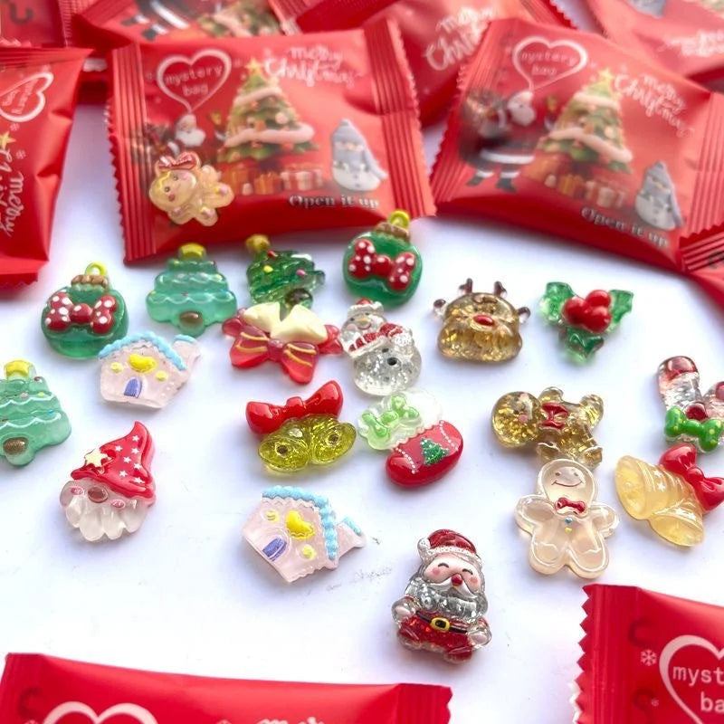 Luminous Christmas mini ornaments including trees, Santa, gifts and gingerbread figures