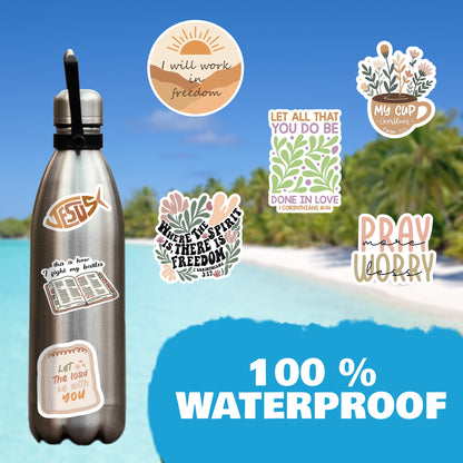 160pcs Boho Christian Inspirational Bible Verse Stickers