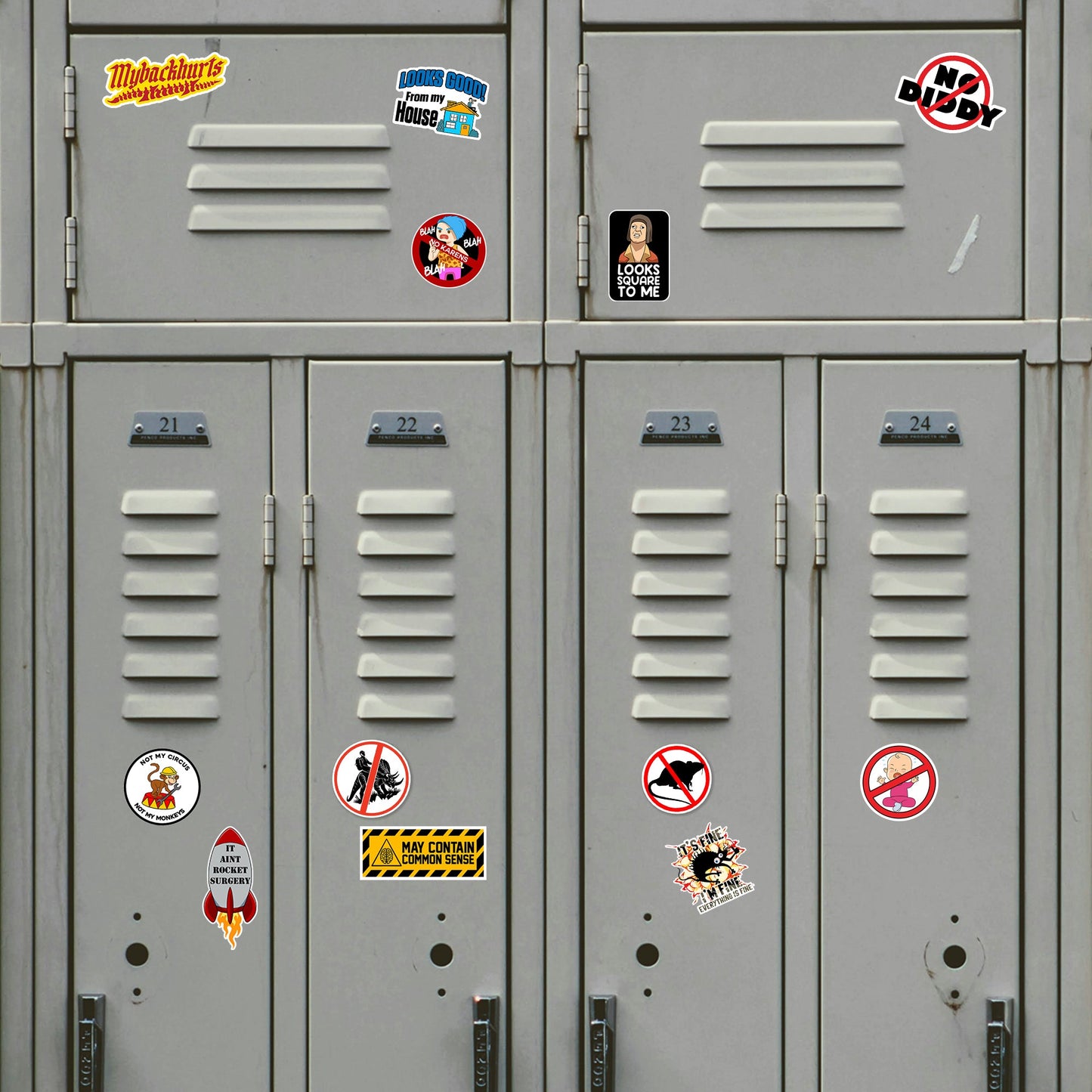 225PCS Funny Hard Hat Stickers Adults