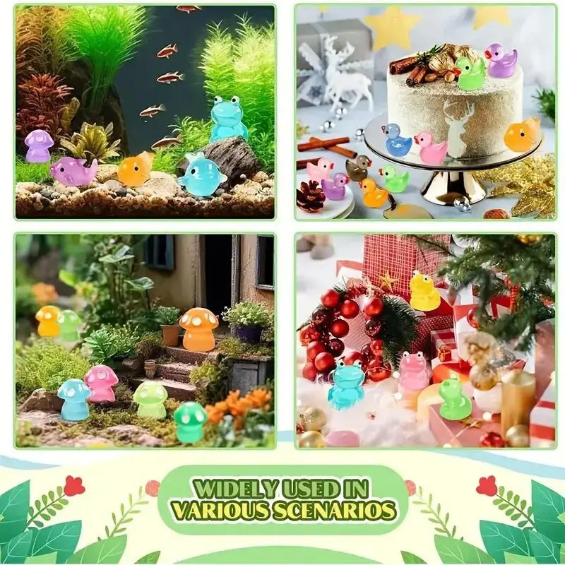 50/100pcs Hybrid Luminous Glowing Glow-in-the-Dark Cute Mini Animal Party Decorations,…