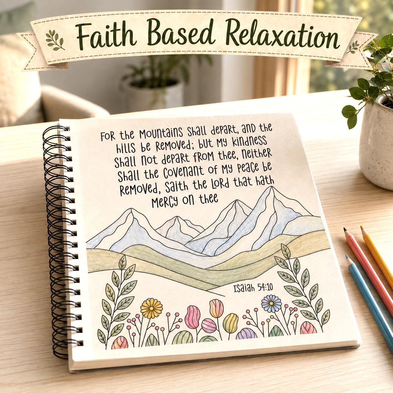2PCS Christian Coloring Books by Puraesla - for Adults or Kids, Jesus Faith Bible in a Year Art, Religious Scripture Bi…