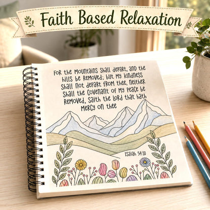 2PCS Christian Coloring Books by Puraesla - for Adults or Kids, Jesus Faith Bible in a Year Art, Religious Scripture Bi…