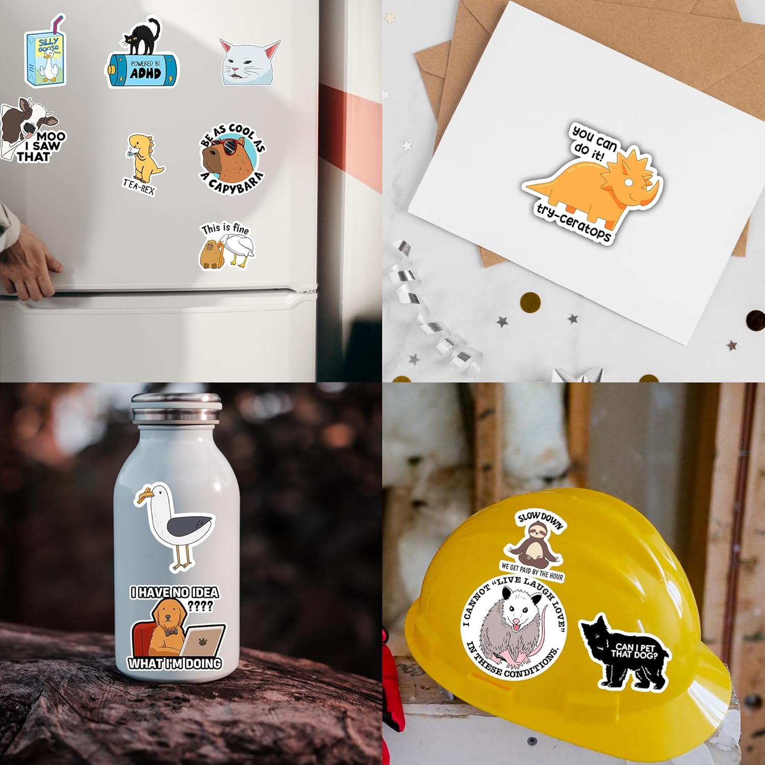 120pcs Funny Animal Stickers for Adults (Dirty)