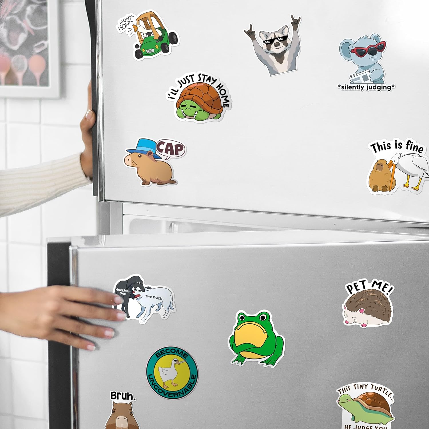 120pcs Funny Animal Stickers for Adults (Dirty)
