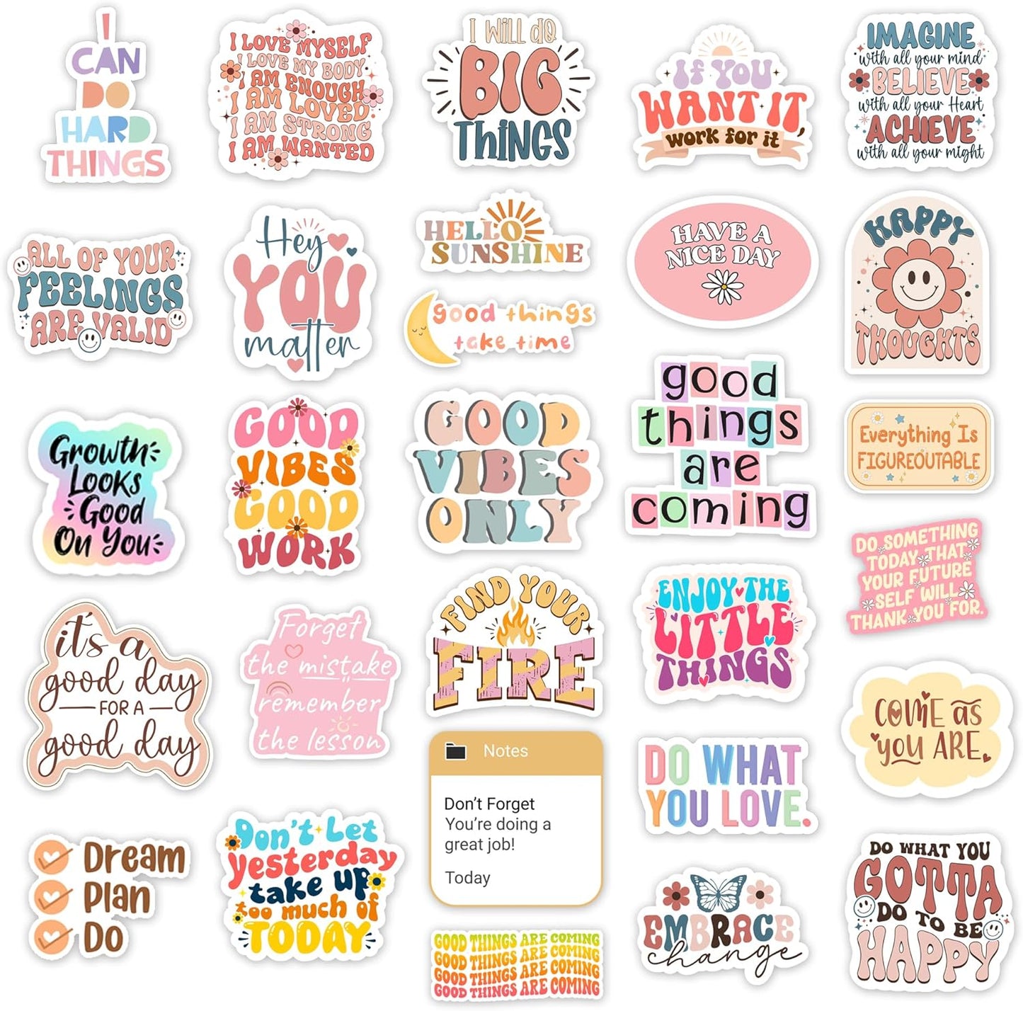 300PCS Mental Health & Affirmation Stickers