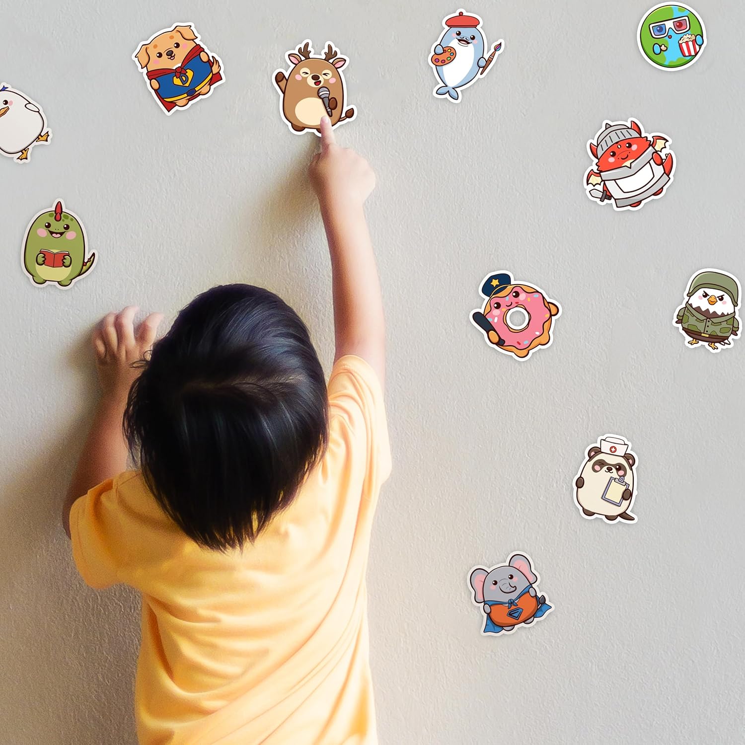 Pocket Pals by Puraesla – 156PCS Cute Animal Stickers for Kids, Waterproof Vinyl Water Bottle Stickers, Self-Adhesive P…