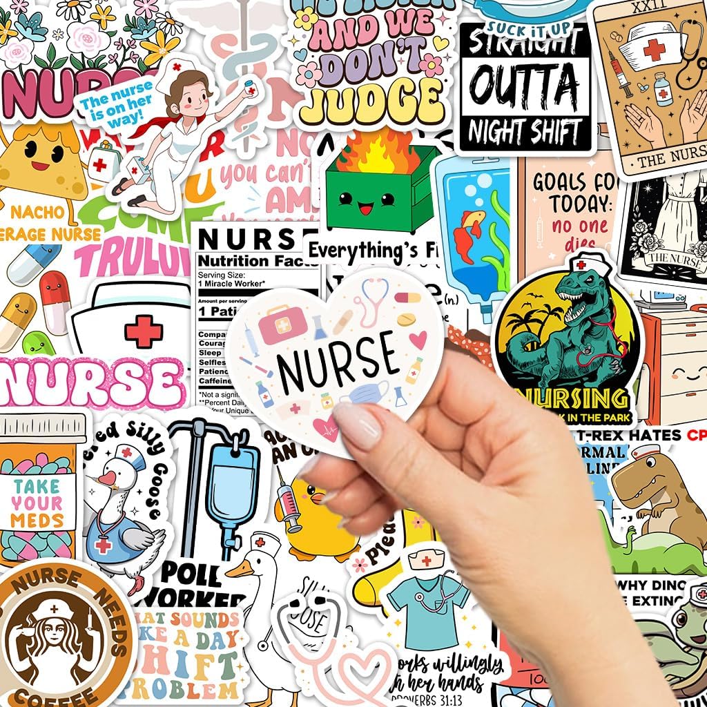 120Pcs Funny Nurse Stickers