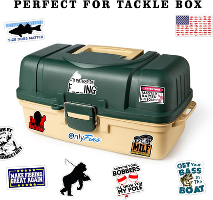 74pcs Funny Fishing Stickers Waterproof