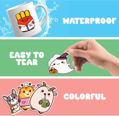 Pocket Pals by Puraesla – 156PCS Cute Animal Stickers for Kids, Waterproof Vinyl Water Bottle Stickers, Self-Adhesive P…