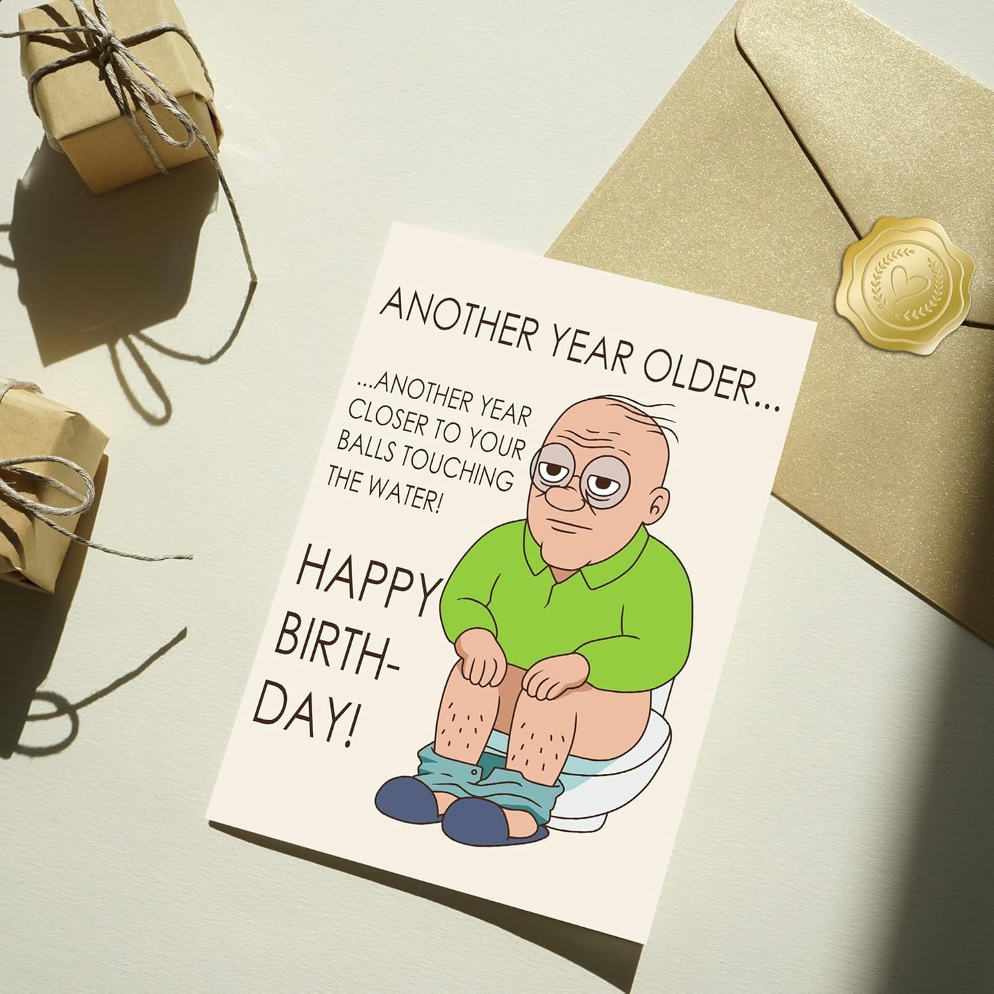 Another year older. Another year closer - Funny Birthday Card
