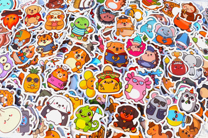 Puraesla Pocket Pals 308PCS Emotional Support Animal Stickers, Cute Positive Affirmation Waterproof Vinyl Decals for Ki…