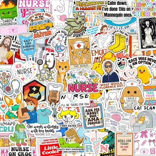120Pcs Funny Nurse Stickers