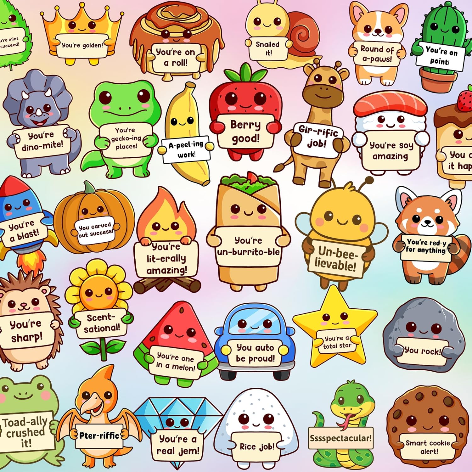 800PCS Punny Teacher Stickers, Positive Bulk Classroom