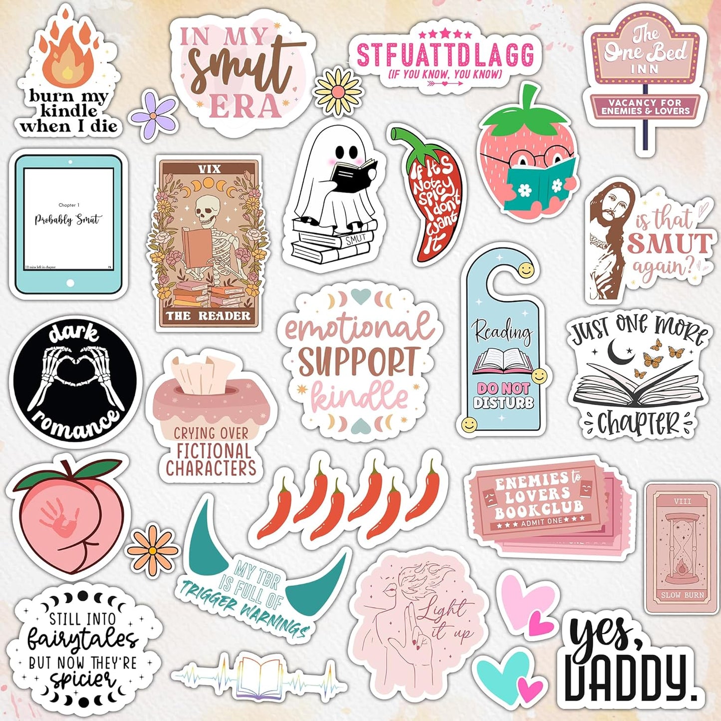 120 PCS Romance Book Stickers for Kindle