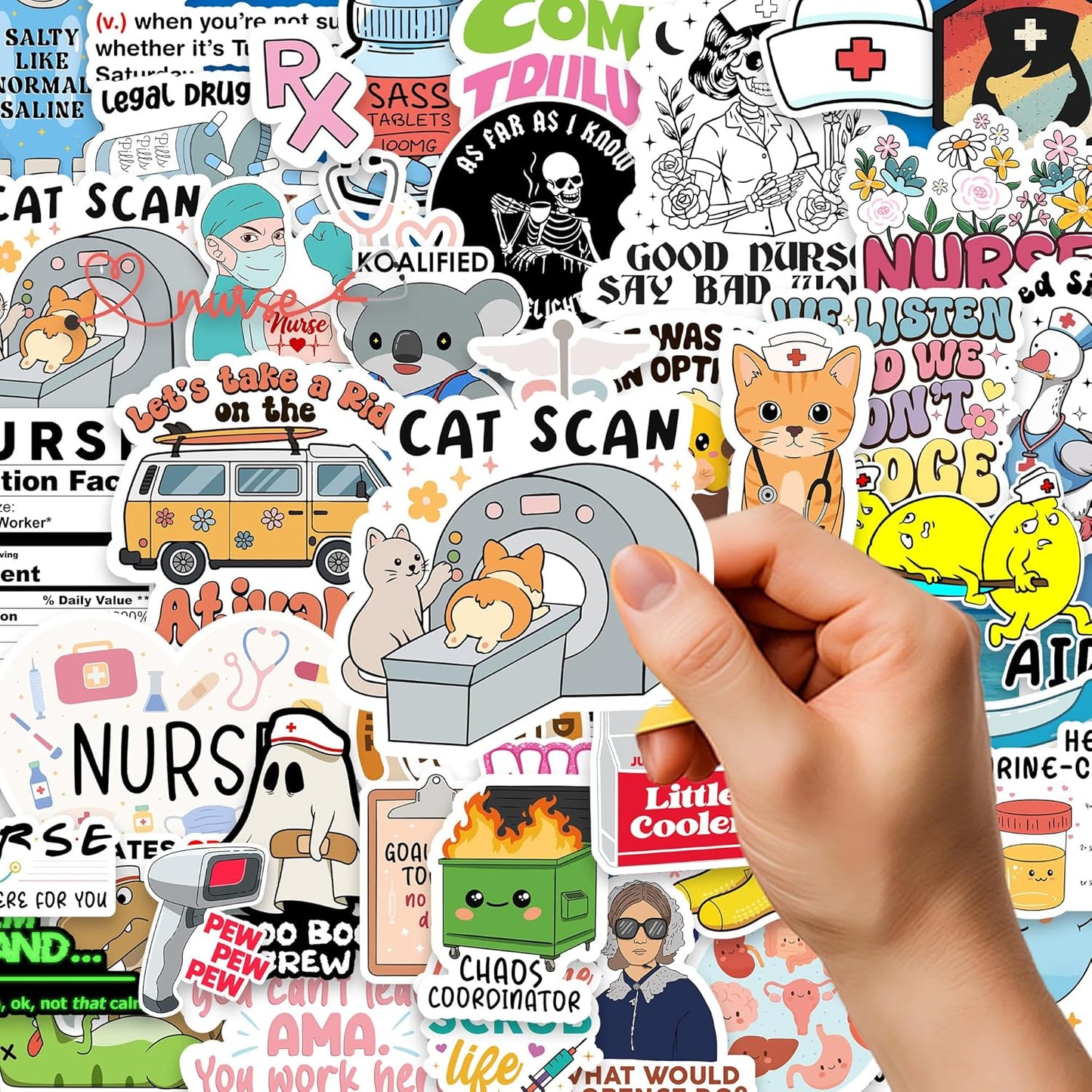 120Pcs Funny Nurse Stickers