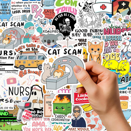 120Pcs Funny Nurse Stickers