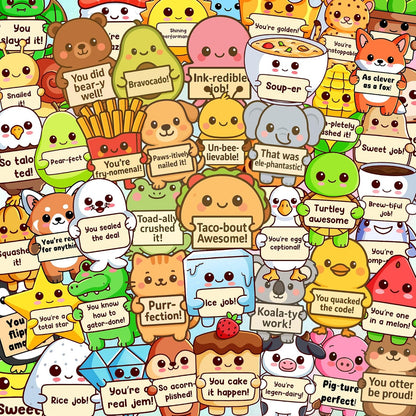 200PCS Punny Pals Stickers for Kids
