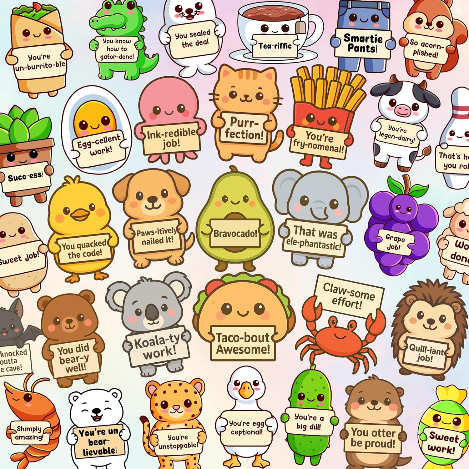 200PCS Punny Pals Stickers for Kids