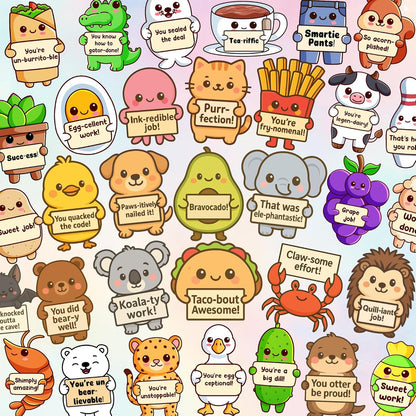 200PCS Punny Pals Stickers for Kids