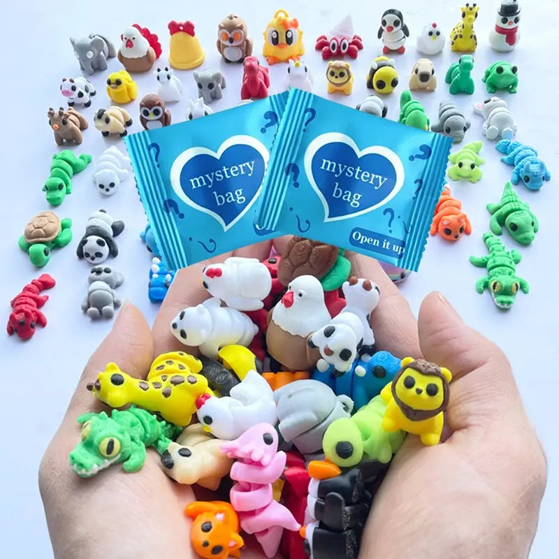3D Printed Animal Surprise Mystery Bag, Blind Bags, Animal Collectibles, Random Cute…