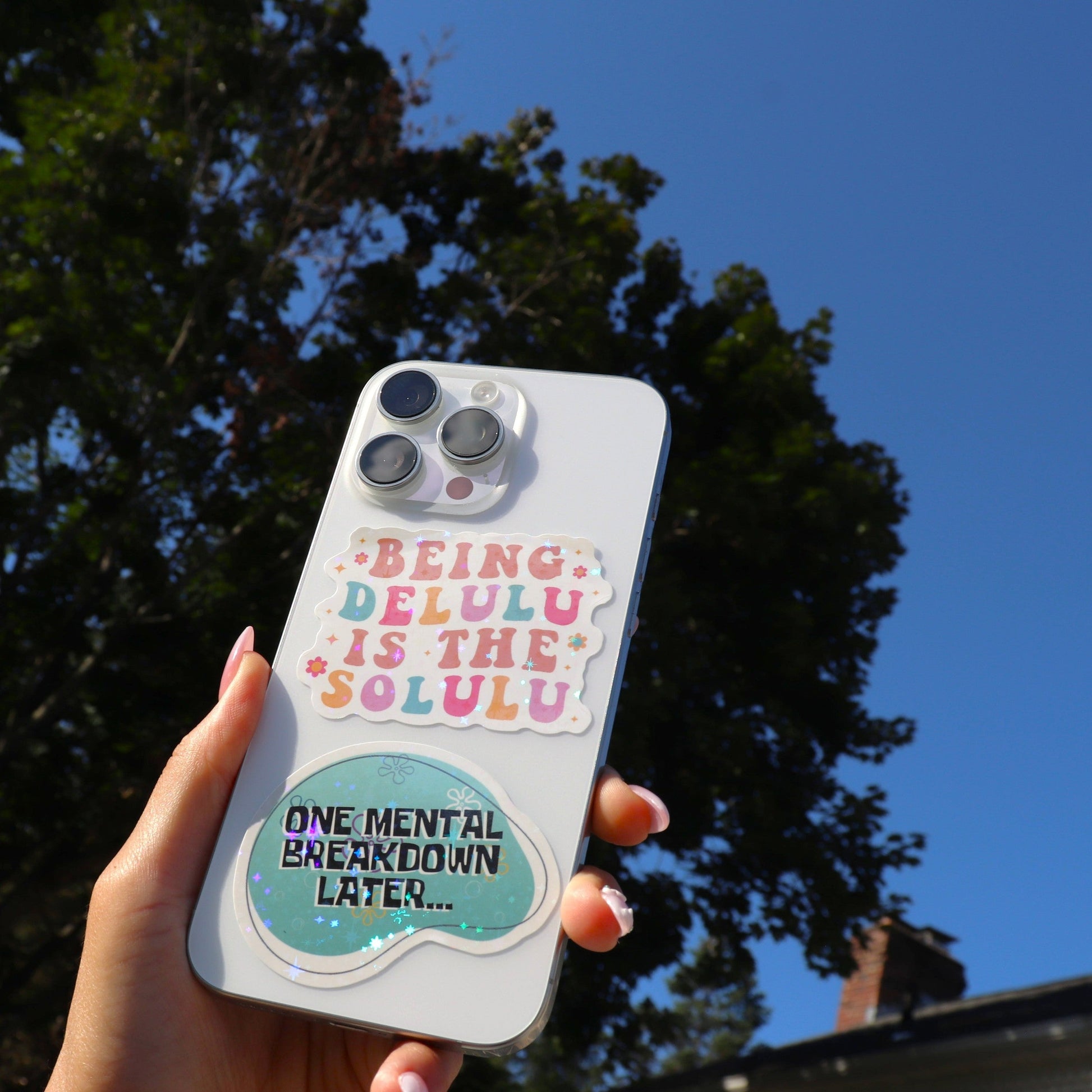 225PCS Funny Holographic Stickers, Waterproof