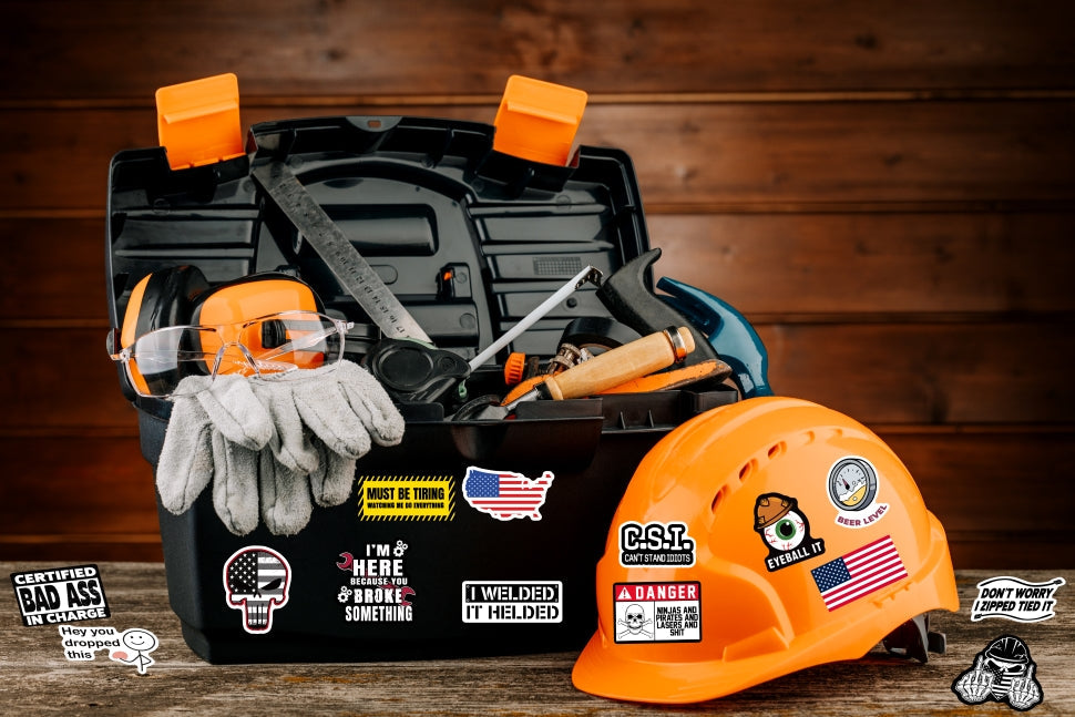 150 PCS Hard Hat Stickers