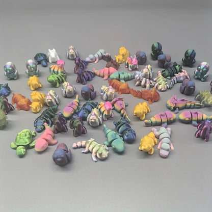 60-Piece 3D-Printed Animal Kingdom Model Set, Unique Animal Design Decorations for Room,…