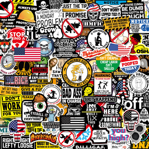 150 PCS Hard Hat Stickers