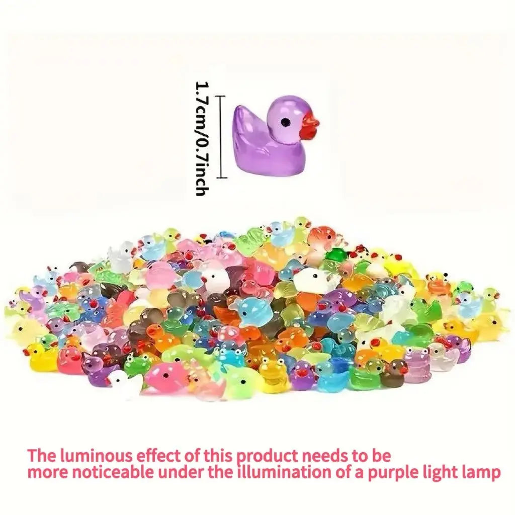 50/100pcs Hybrid Luminous Glowing Glow-in-the-Dark Cute Mini Animal Party Decorations,…