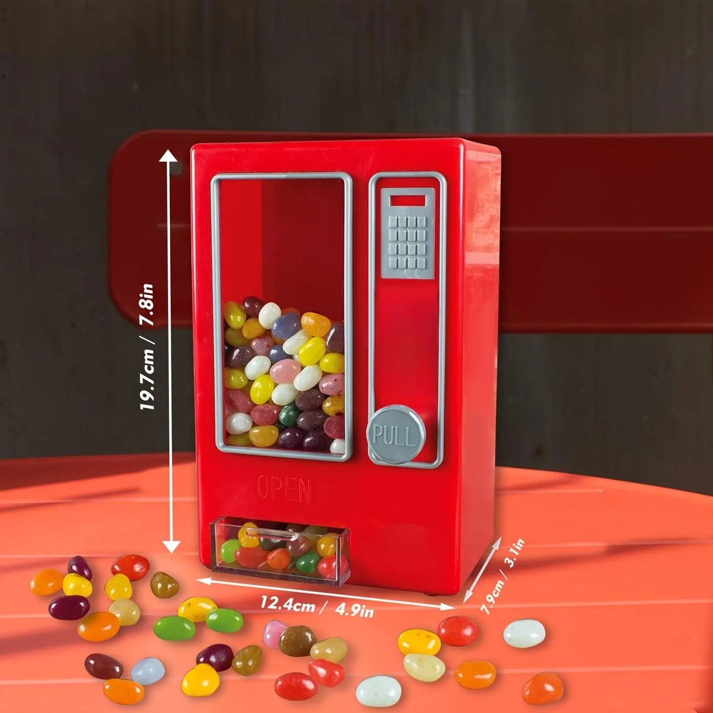 Retro Mini Candy Vending Machine, Candy Dispenser Machine, Perfect for Gumballs, Jelly…