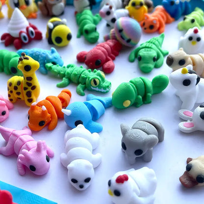 3D Printed Animal Surprise Mystery Bag, Blind Bags, Animal Collectibles, Random Cute…