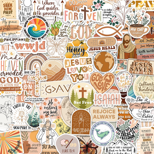 160pcs Boho Christian Inspirational Bible Verse Stickers
