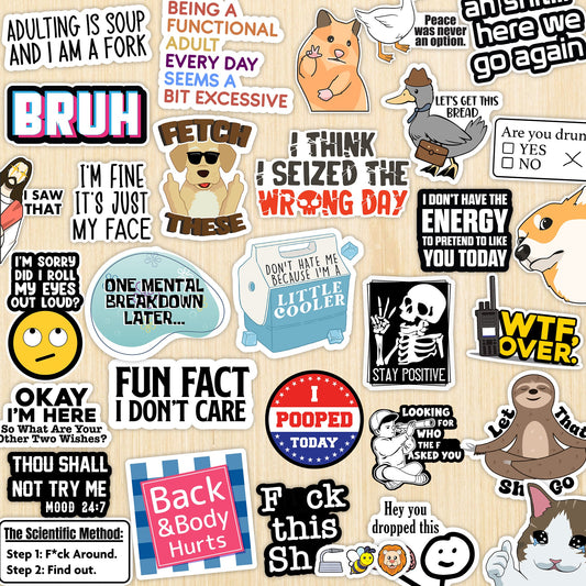 130 STÜCK Lustige Anti-Social Sticker