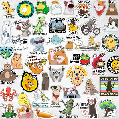 110 PCS Funny Animal Meme Stickers