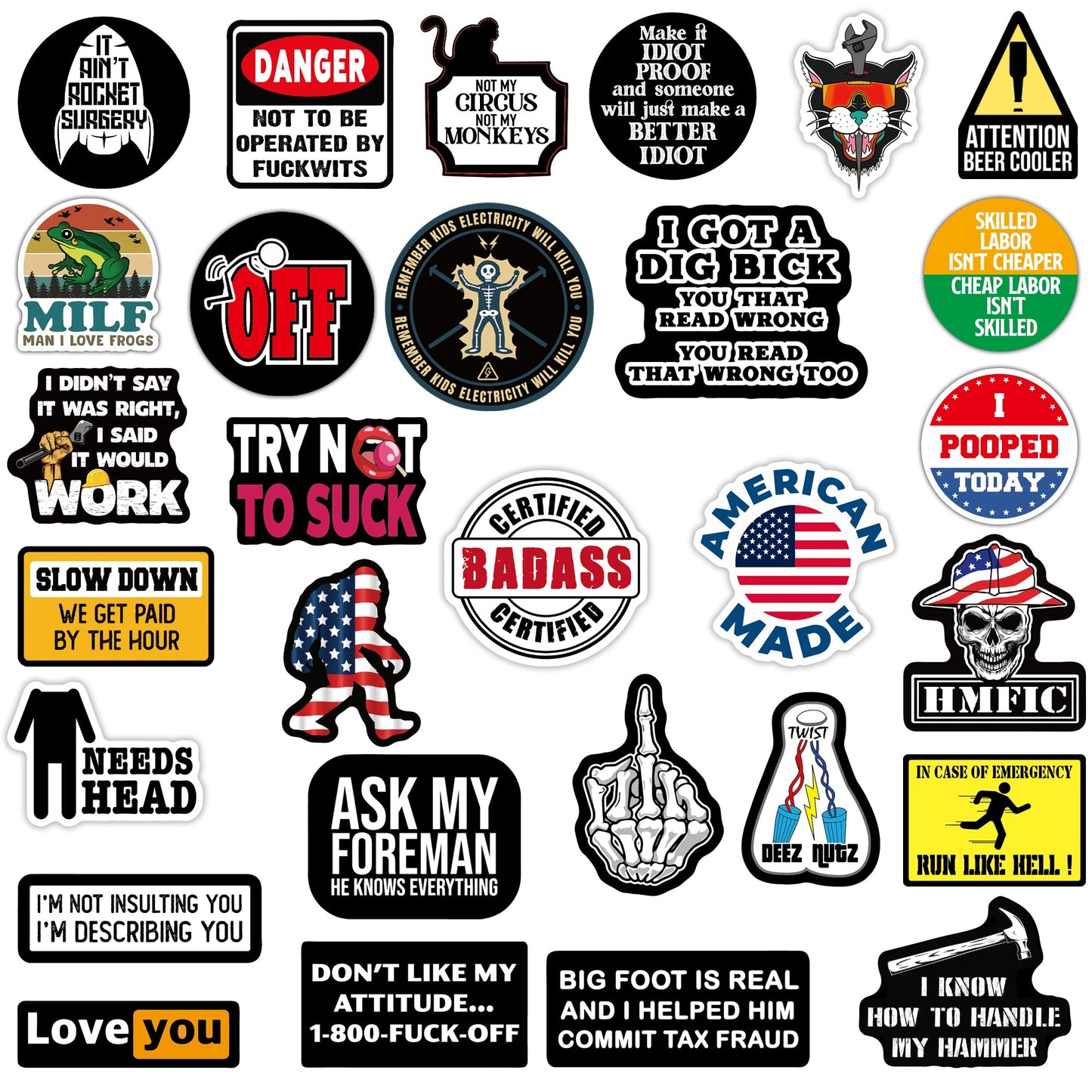 150 PCS Hard Hat Stickers