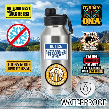 130 PCS Blue Collar Funny Stickers